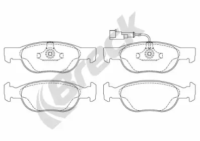 Комплект тормозных колодок, дисковый тормоз BRECK купить